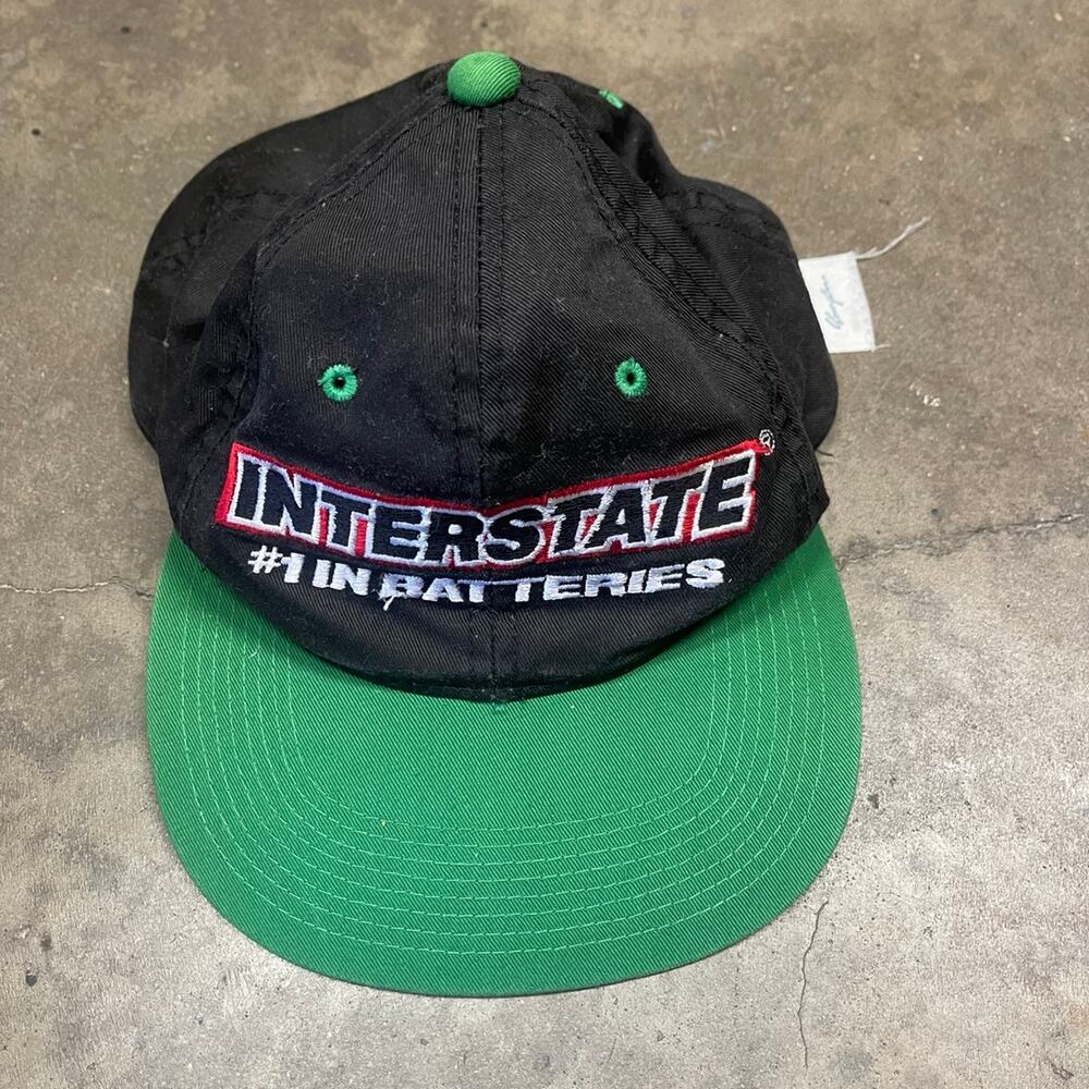 Vintage Interstate Batteries snapback hat by Milano Hat Co